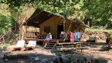 glamping met eigen sanitair, luxe camping midden in de natuur. Il Sogno, bloemenriviera Italië