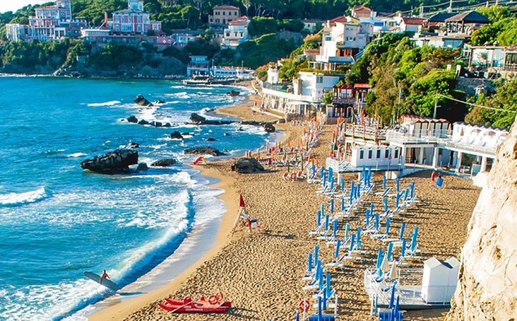 Castiglioncello aan zee, Toscane, camping La Prugnola
