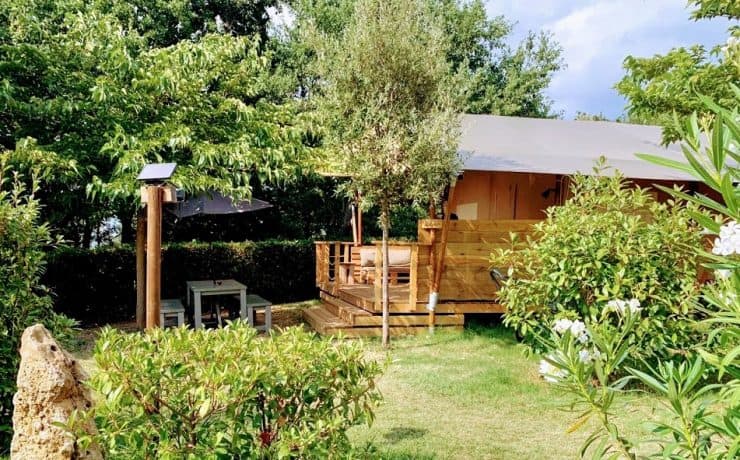 Glamping op kleinschalige camping. Agriturismo, camping La Prugnola